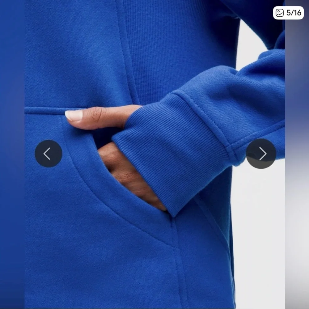 Lululemon Scuba Oversized Funnel-Neck Half zip Long Cerulean Blue XL/XXL - Picture 3 of 11